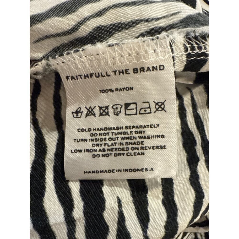Anthropologie Faithfull The Brand Zebra Print Midi Dress Size L, Pre-Own EUC - Picture 5 of 6